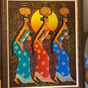 Local balinese hand painting from Ubud Bali.